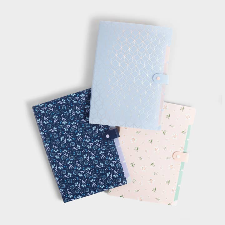 U Brands Elevated Patterns 5 Pocket Poly Expandable File Folder, 3 CT for wholesale by U Brands