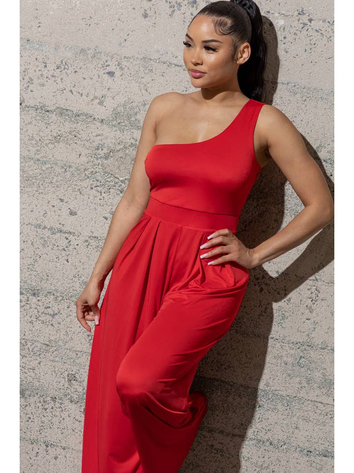 Melrose with Love - Wholesale Jumpsuit - Women's - WIDE LEG , ONE SHOULDER JUMPSUIT10