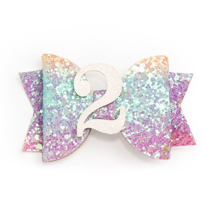 Sweet Wink - Wholesale Hair Bow - Kids - Pastel Rainbow Bow #2 Clip - Kids Birthday Hair Clip