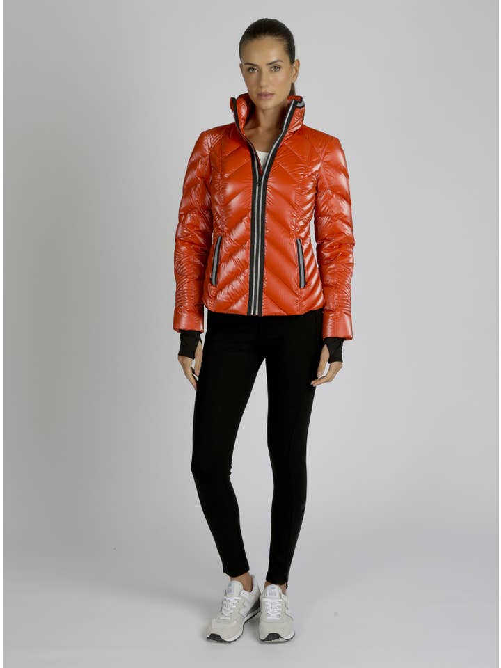 Blanc Noir - Vente Doudoune – femme - Doudoune Super Hero avec bordure réfléchissante - LL11