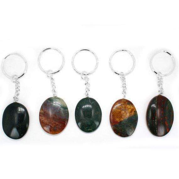 Rock Paradise - Wholesale Keychain - Unisex - Crystal Worry Stone Keychain Pack in Gold or Silver Tone12