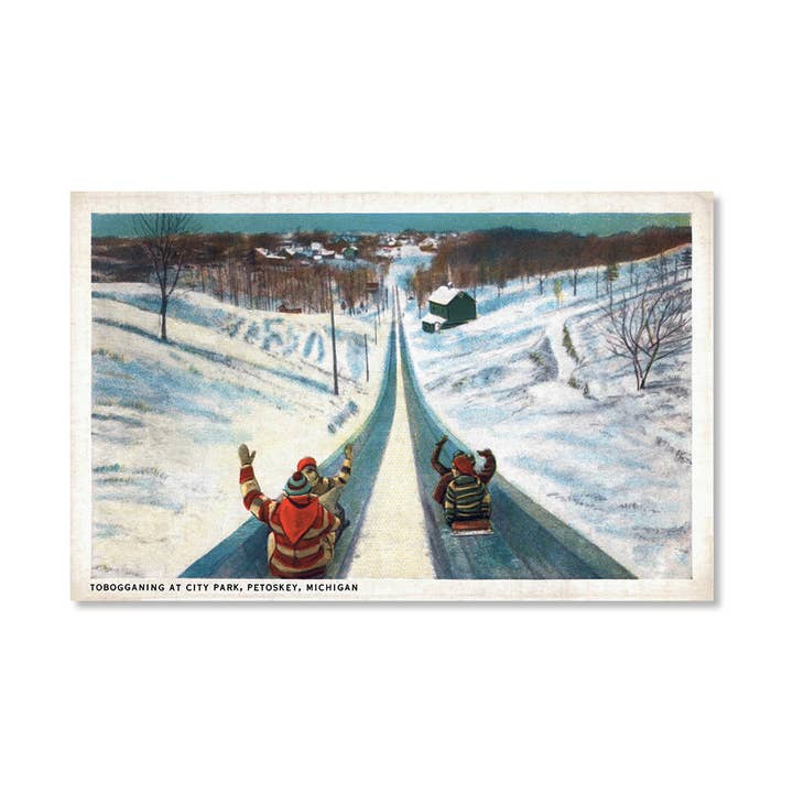Petoskey Toboggan Postcard for wholesale by Peninsulas