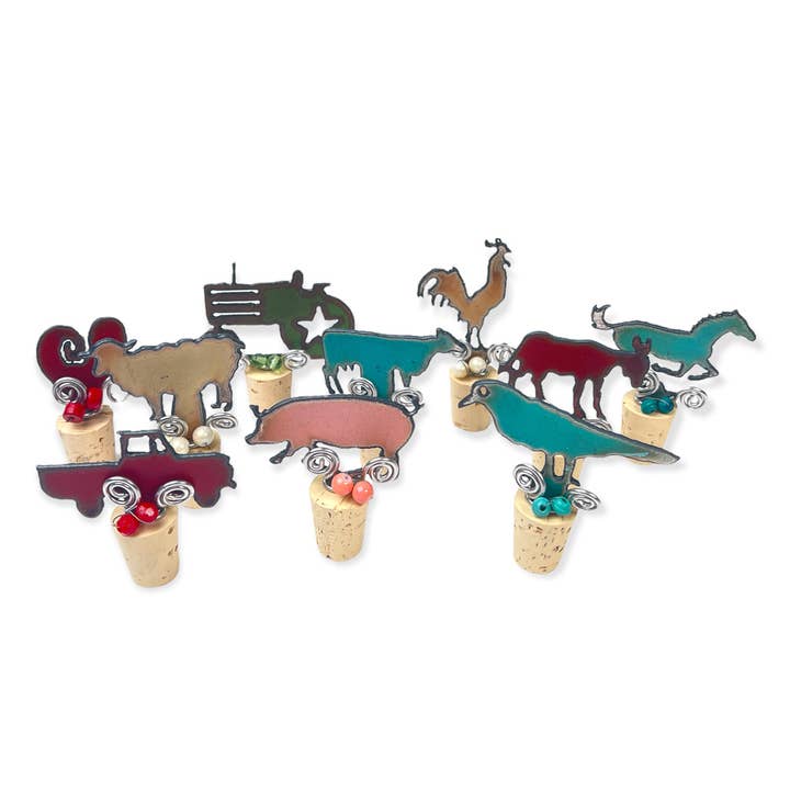 Iron Jewel - Wholesale Wine Stopper - Farm wine stopper tractor wine cork pig donkey rooster truck