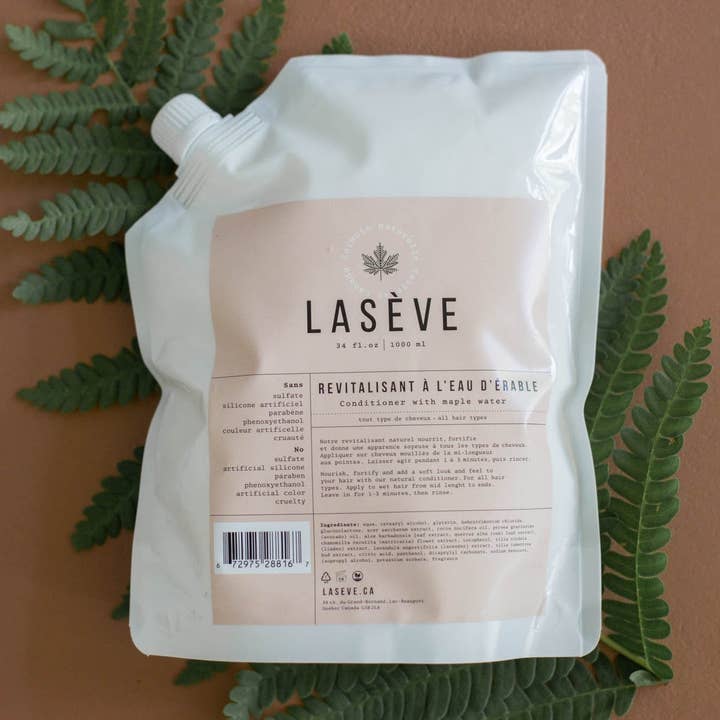 Pochette de recharge écologique pour après-shampoing 1L pour la vente par Lasève