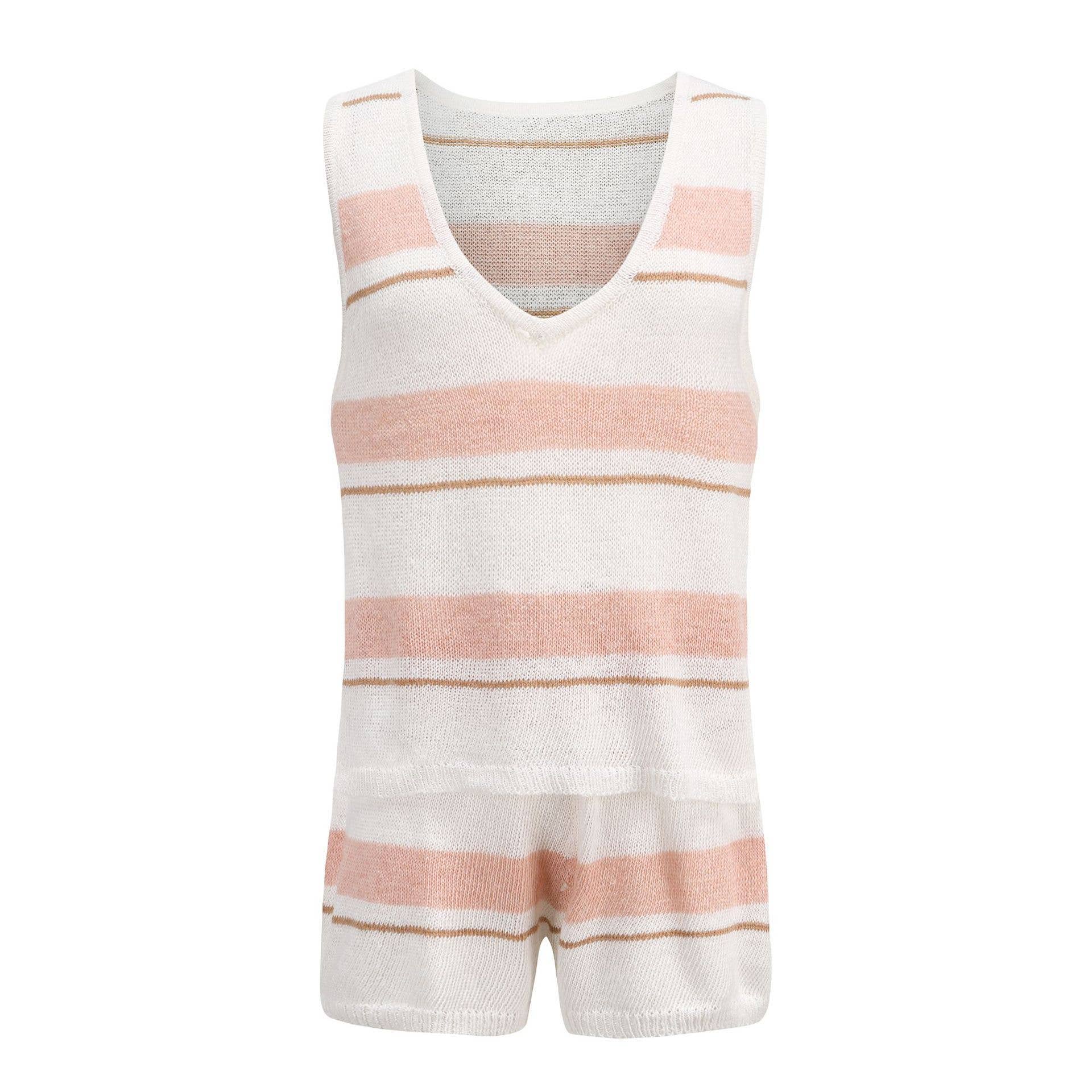 Mapcie - Wholesale Top & Pant Set (NOT Loungewear) - Women's - Boho Knit Stripe Lounge Set8