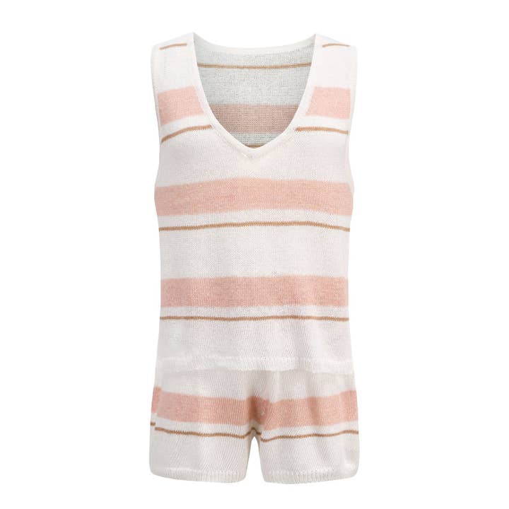 Mapcie - Wholesale Top & Pant Set (NOT Loungewear) - Women's - Boho Knit Stripe Lounge Set8