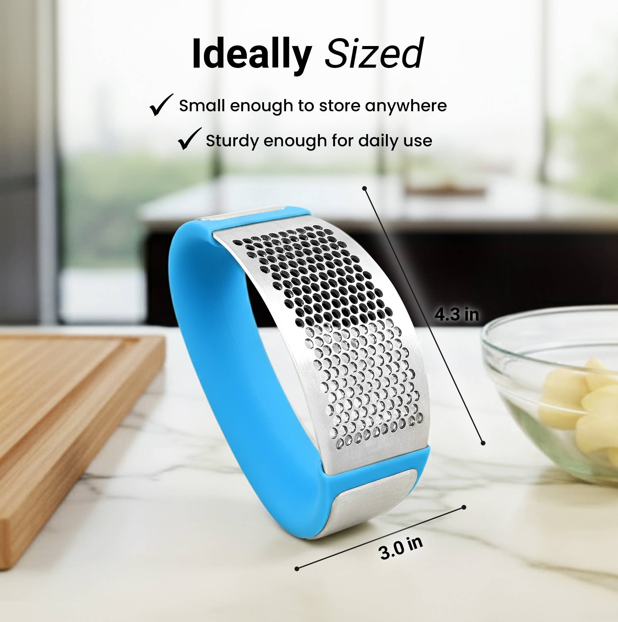 Zulay Kitchen – wholesale Kitchen tool/gadget – Garlic Press Rocker With Silicone Peeler & Scraper Set15