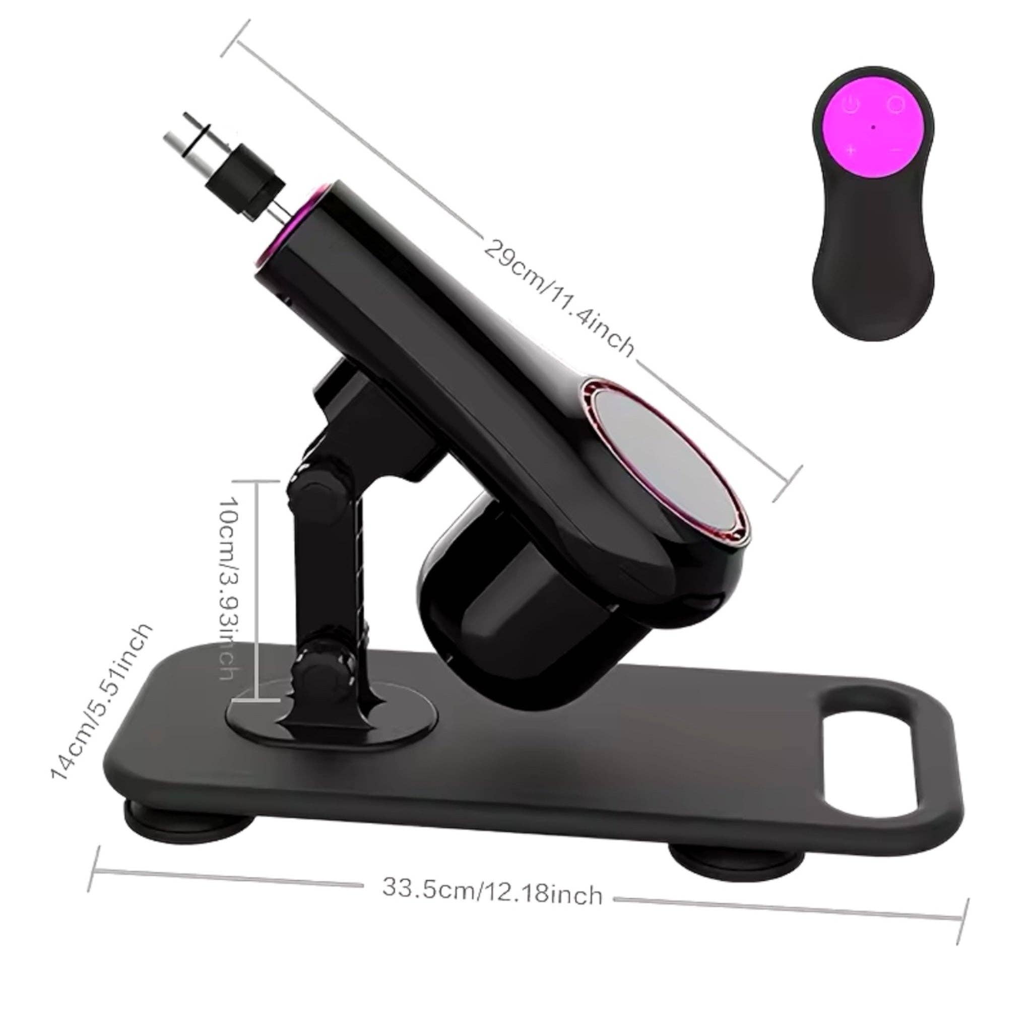Kinky Pleasure - Wholesale Sex Toy - Kinky Pleasure - AX107 - Fuck Machine with Crystal Dildo Attachment - Remote Control - Includes 2 Attachments16