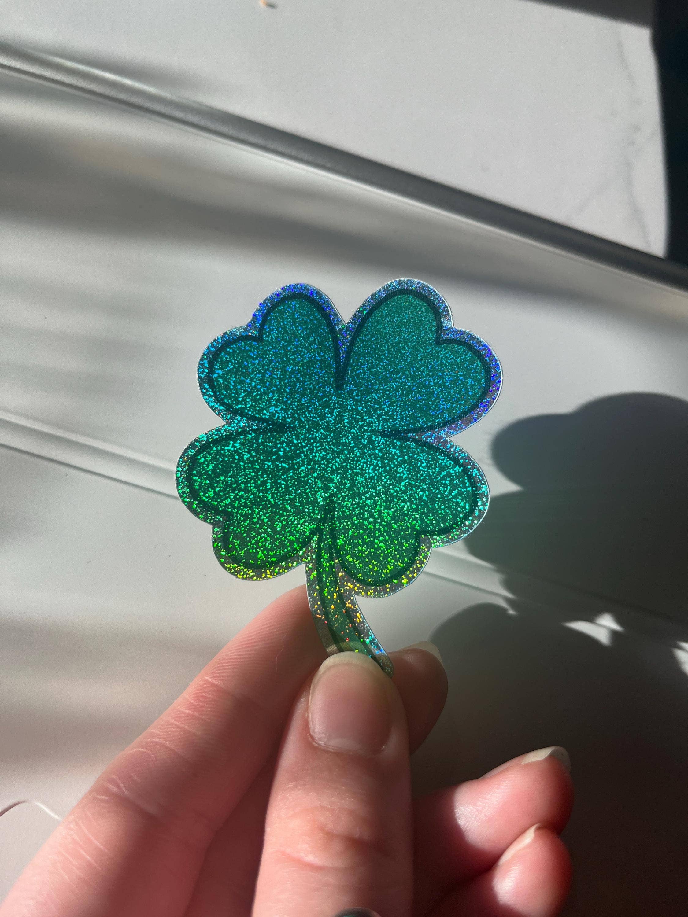 TTN Stickers - Wholesale Sticker - Iridescent Four-Leaf Clover Die Cut Vinyl Sticker3