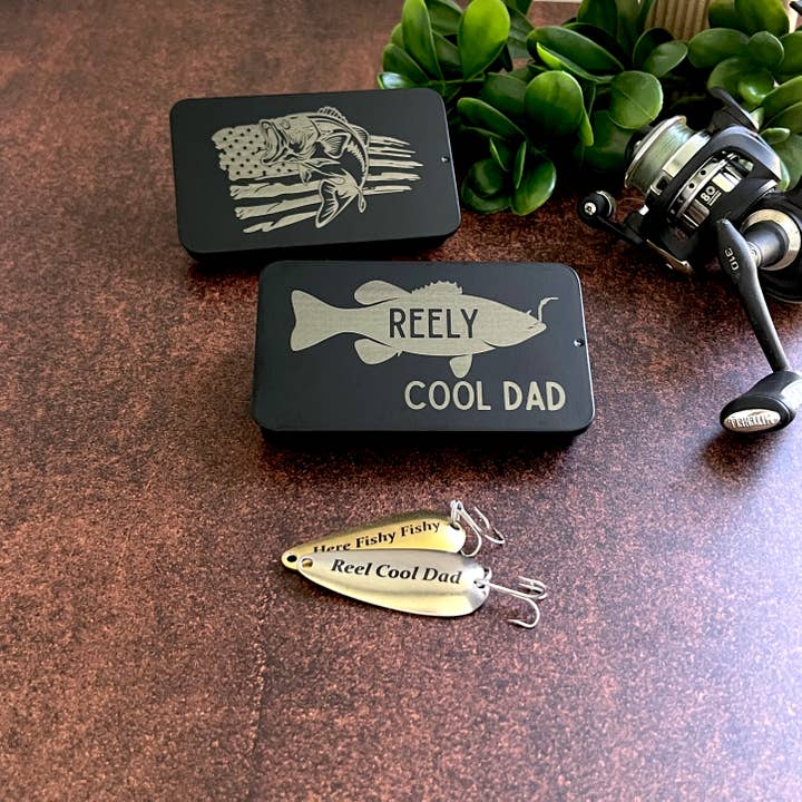 Fishing Lure Gift Set for Dad; Reel Cool Dad; Fishing Gift for wholesale by The Cutest Gifts