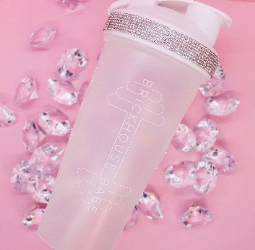 Brickhouse Babe LLC - Venta al por mayor Botellas de agua - Botella Shaker de Fitness Bling con Accesorios de Diamantes de Imitación1