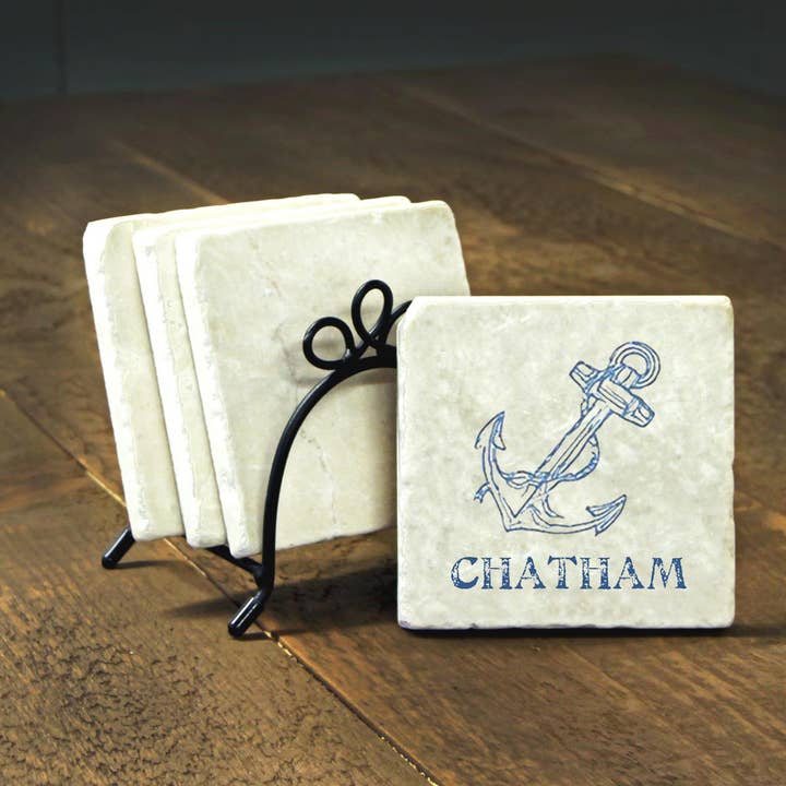 CM3674 (CM422) - Sous-verres en marbre Anchor pour la vente par Paint The Town