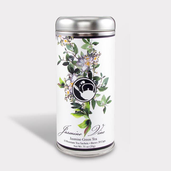Jasmine Vine Green Tea - 12 Tea Sachets - Tall Tin for wholesale by The Tea Can Company
