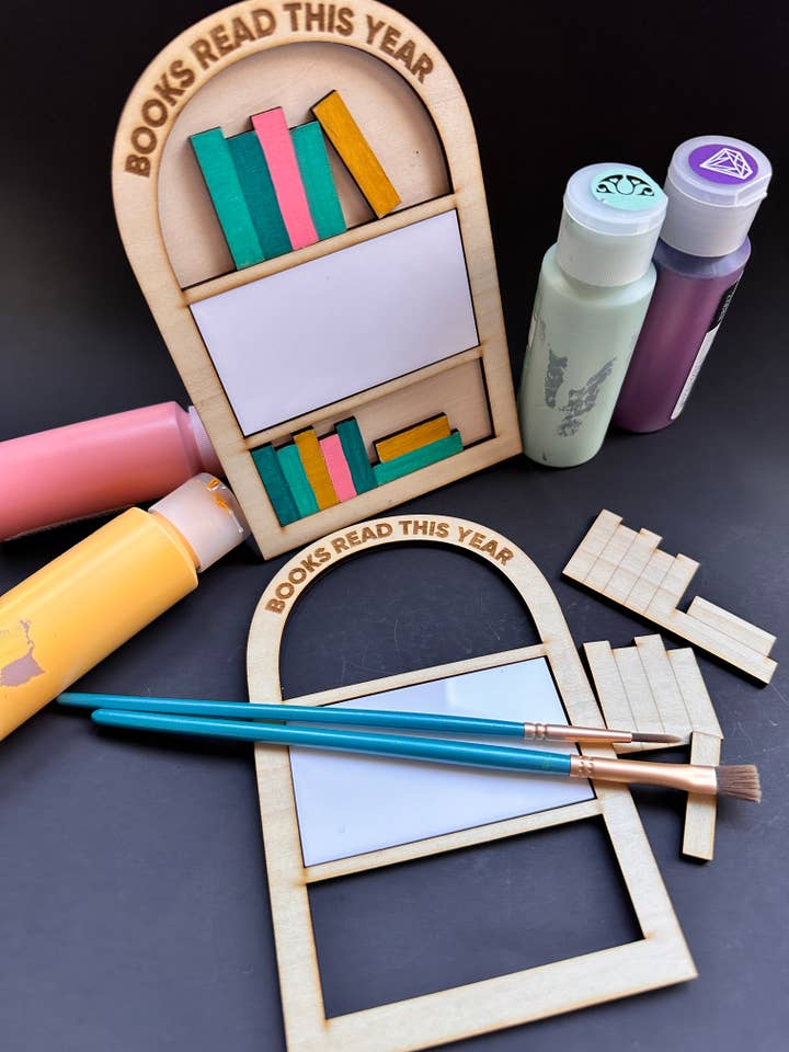 Paint-your-own Book Tracker Kit for wholesale by Hold Steady Designs