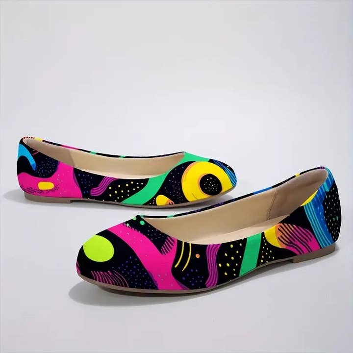 Omine Women's Wide Width Flat Shoes, Comfortable Casual Round Toe Classy Design Ballet Flats. for wholesale by OMINE