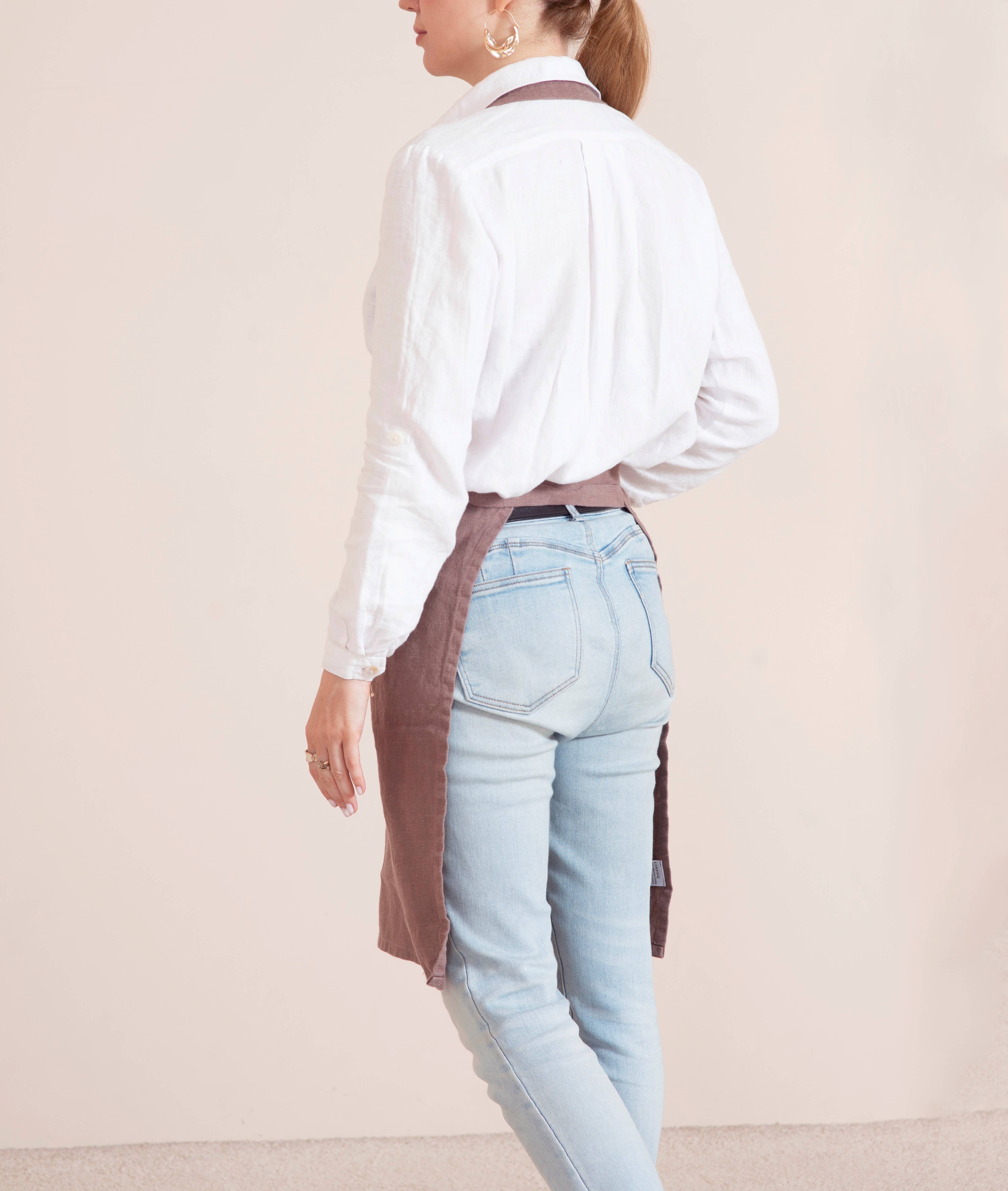 LinenQ - Wholesale Apron - Linen apron with pockets in various colors 16