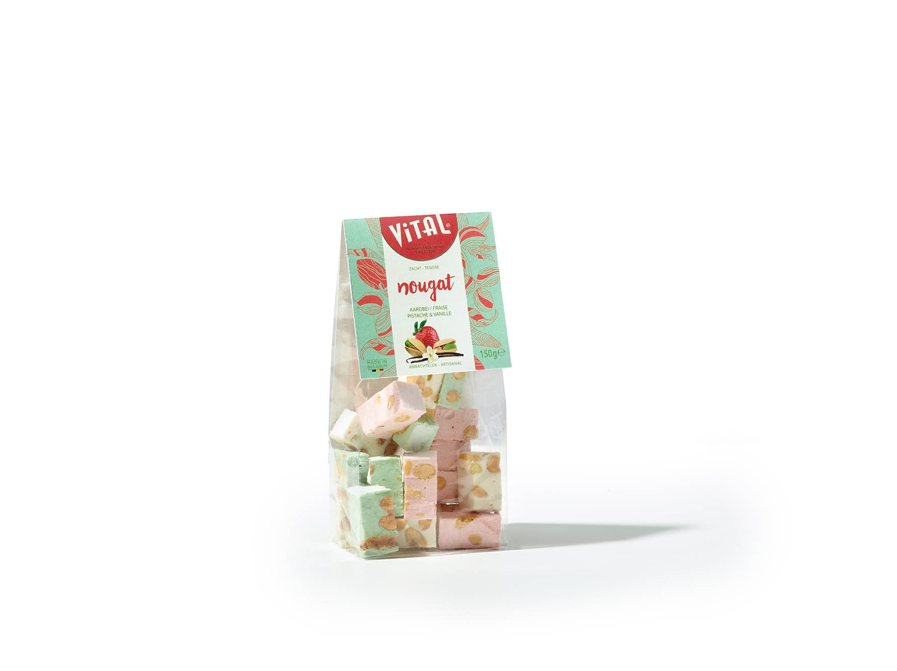 Nougat Vital - Wholesale Nougat - Soft nougat bag with strawberry, vanilla and pistachio