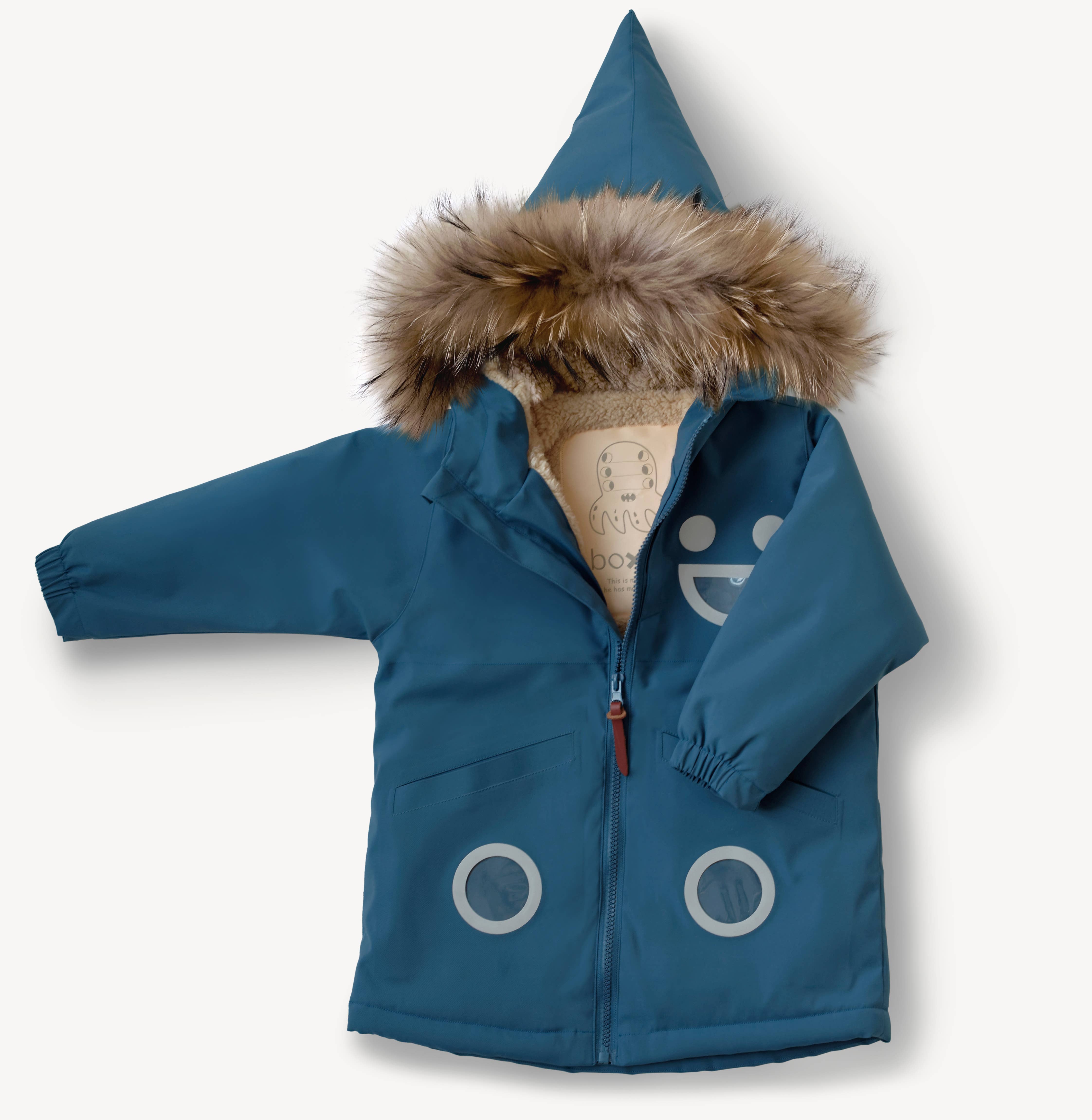 BOXBO - Wholesale Raincoat - Kids - Warm Waterproof & Snowproof Kids' Winter Coat (Blue)