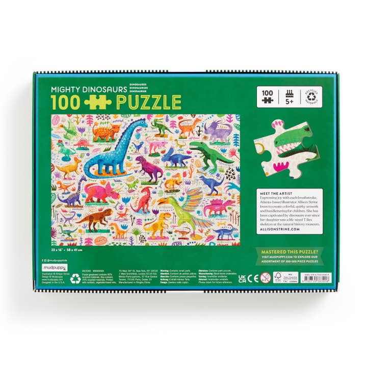 Chronicle Books - Wholesale Puzzle - Kids - Mighty Dinosaurs 100 Piece Puzzle2