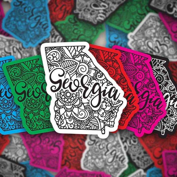 Georgia Sticker | Bumper Sticker | Bottle Sticker | Travel Sticker | Laptop Sticker | Waterproof Sticker | Vinyl Sticker | Decal | 3.5" for wholesale by Albion Mercantile Co.