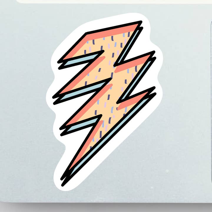 Pegatina Lightning Bolt pastel para venta al por mayor de Jelly Jean Designs
