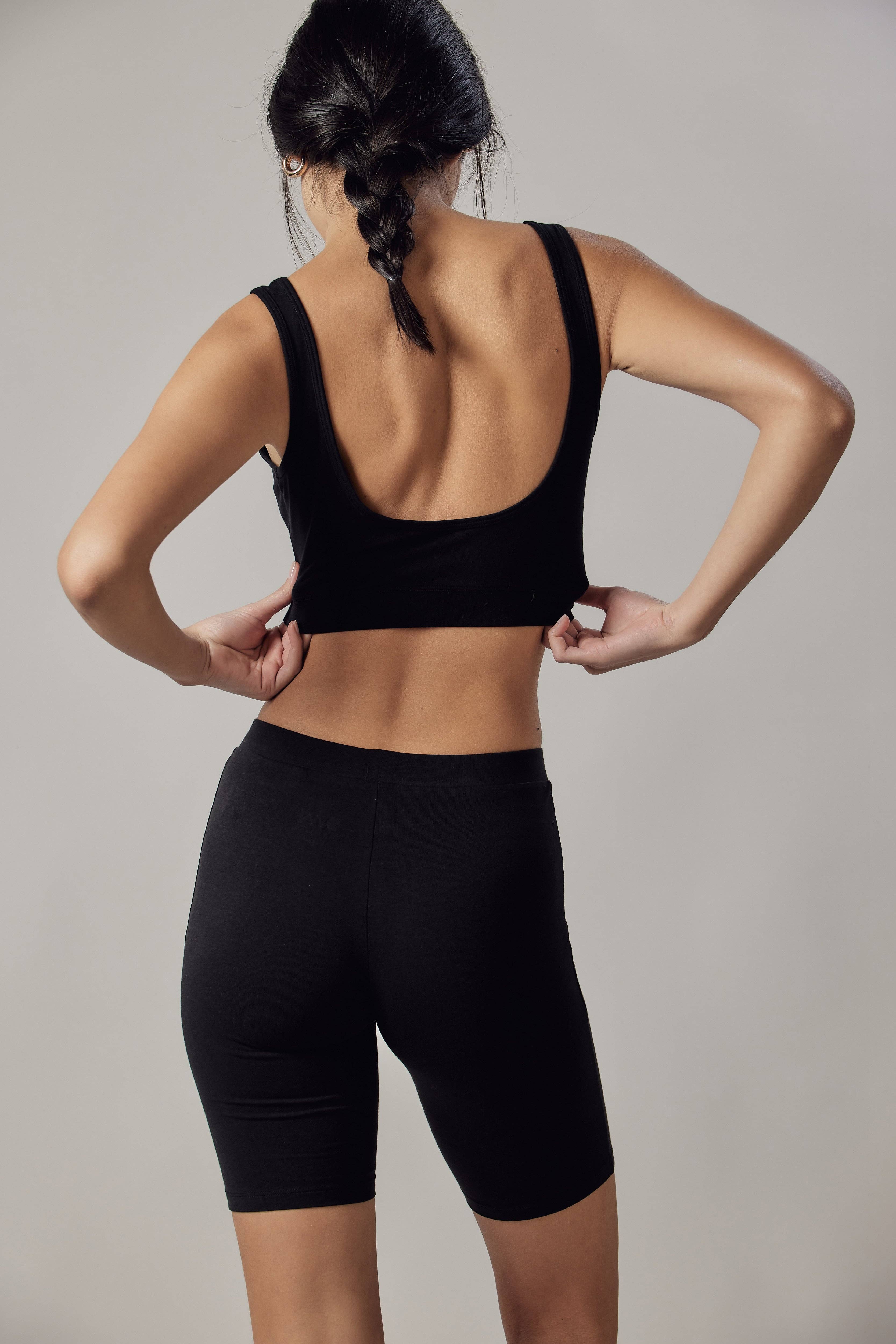 Grey Set Active Biker + Sporty Top for wholesale on Faire7