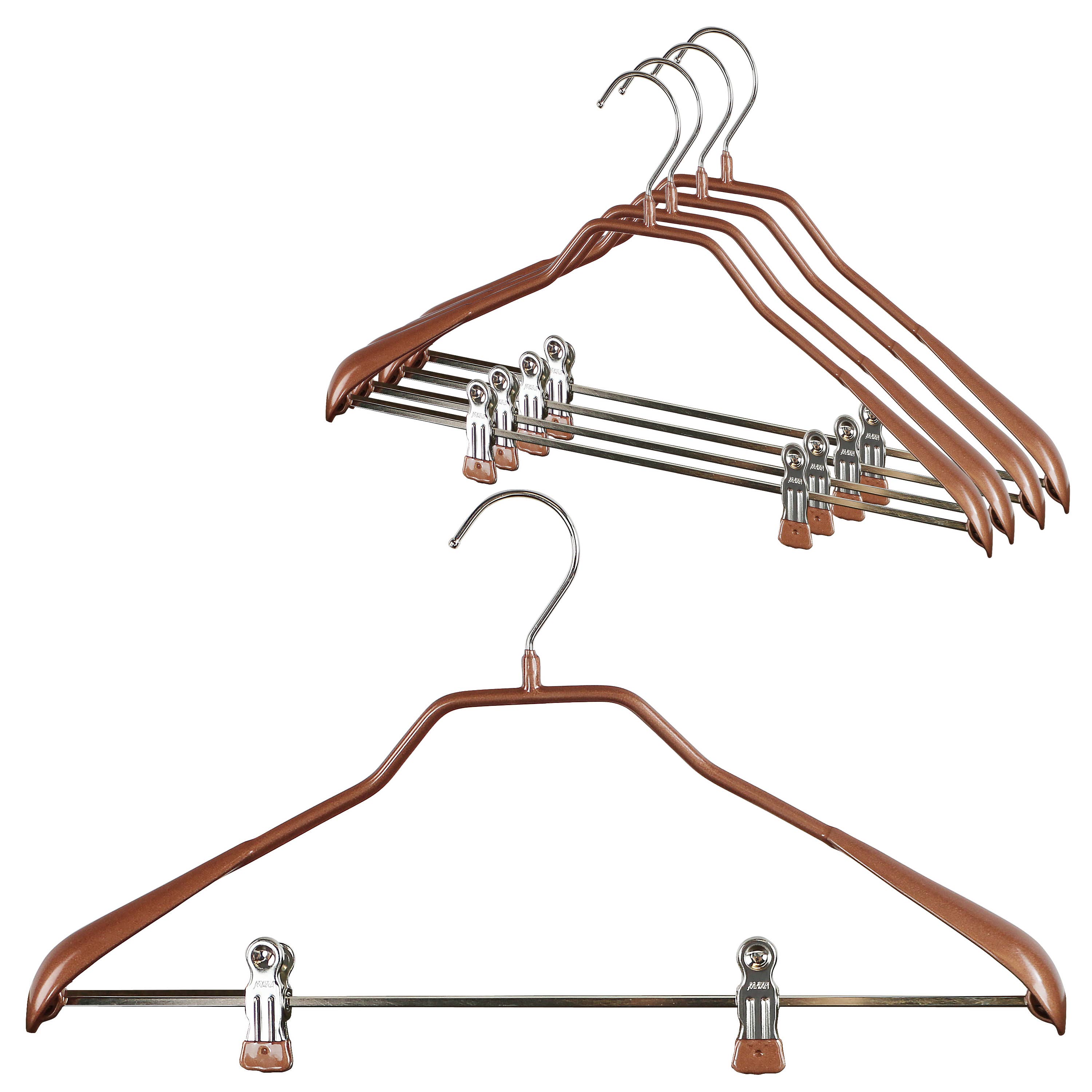 Reston Lloyd - Wholesale Clothes Hangers - MAWA, BodyForm Suit Hanger with Clips (6 Colors)11