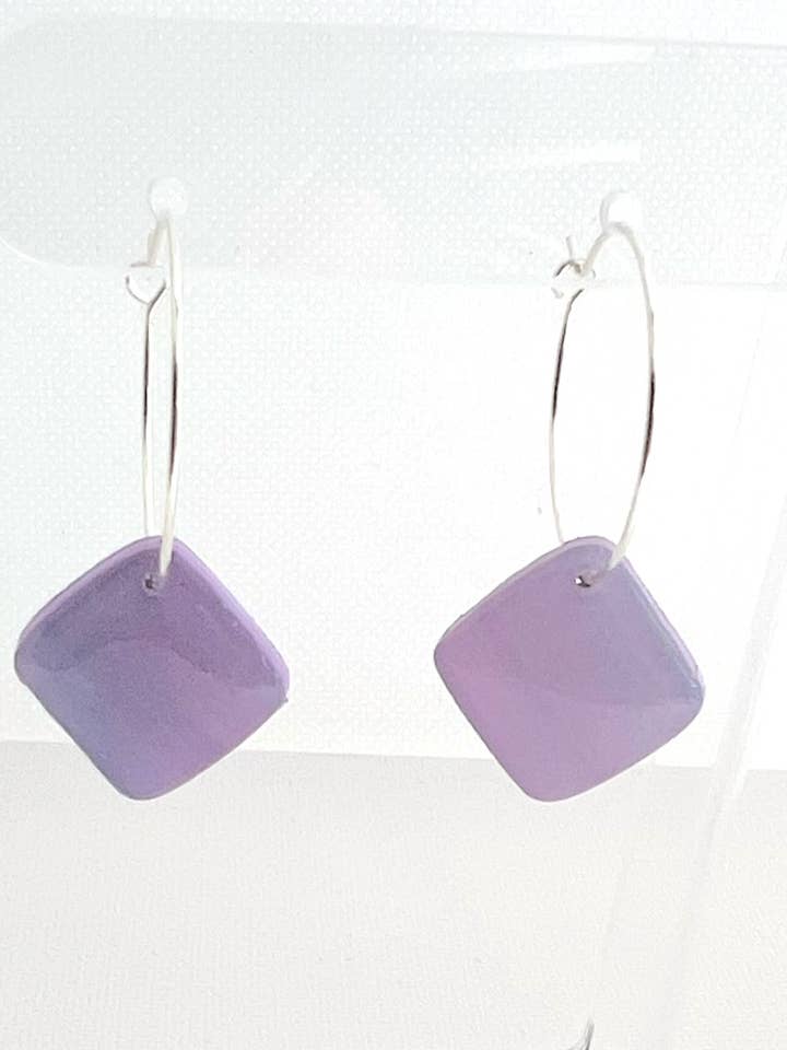 Polymer Clay Earrings - Pink and Purple Variant Style for wholesale by Gifts By Nathalie Lane