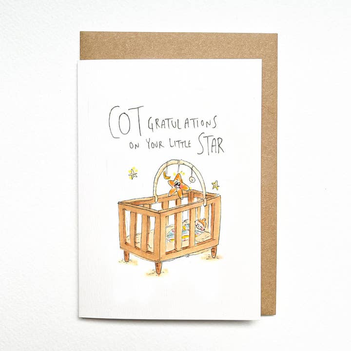 Well Drawn - Wholesale Baby Card - CoTgratulations on Your Little Star