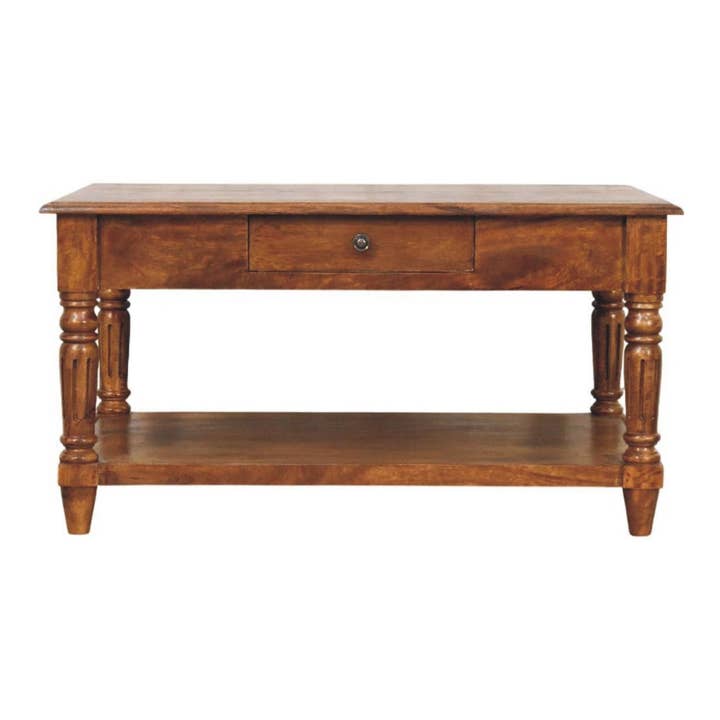 Artisan Furniture Turned Legs Chestnut 2 Drawer Coffee Table for wholesale by Artisan Furniture