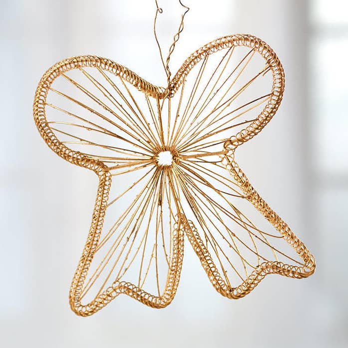 4" Gold Wire Bow Ornament (Package of 48 pieces) for wholesale by Factory Direct Craft