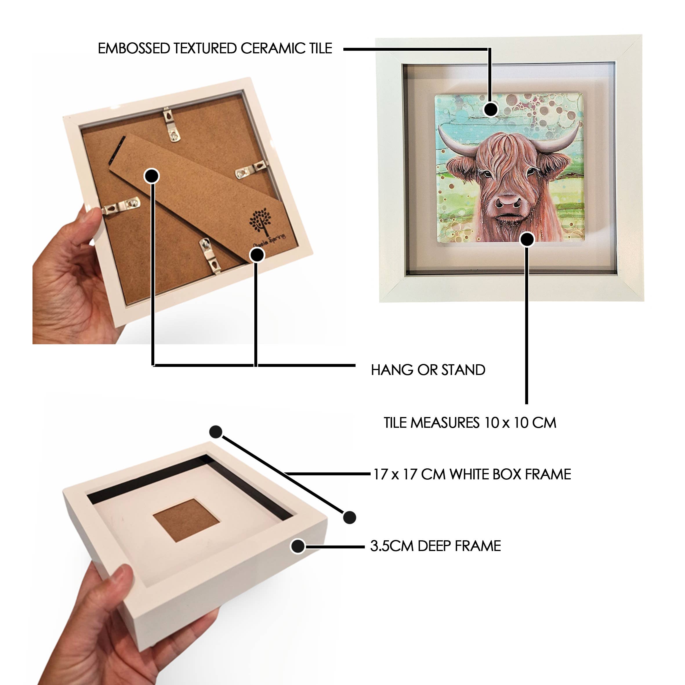 By Jo Crafts – wholesale Art print – 04-SP Highland Cow Small Picture 1