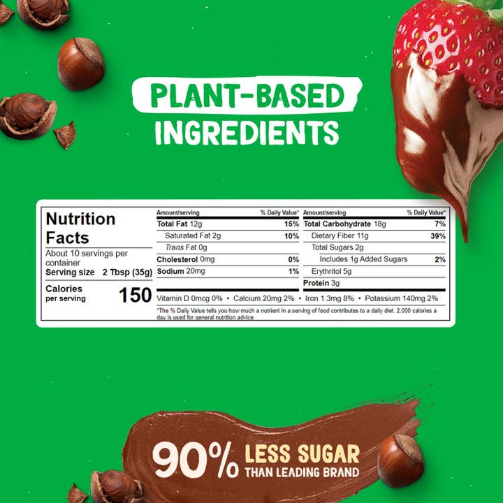 Pyure Organic - Wholesale Nut Butter - Hazelnut Spread - 2 Net Carbs Per Serving