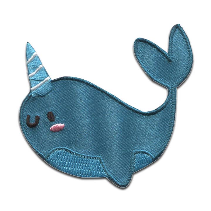 Iron-on Patch - whale horn pirates animals for wholesale by Catch the Patch