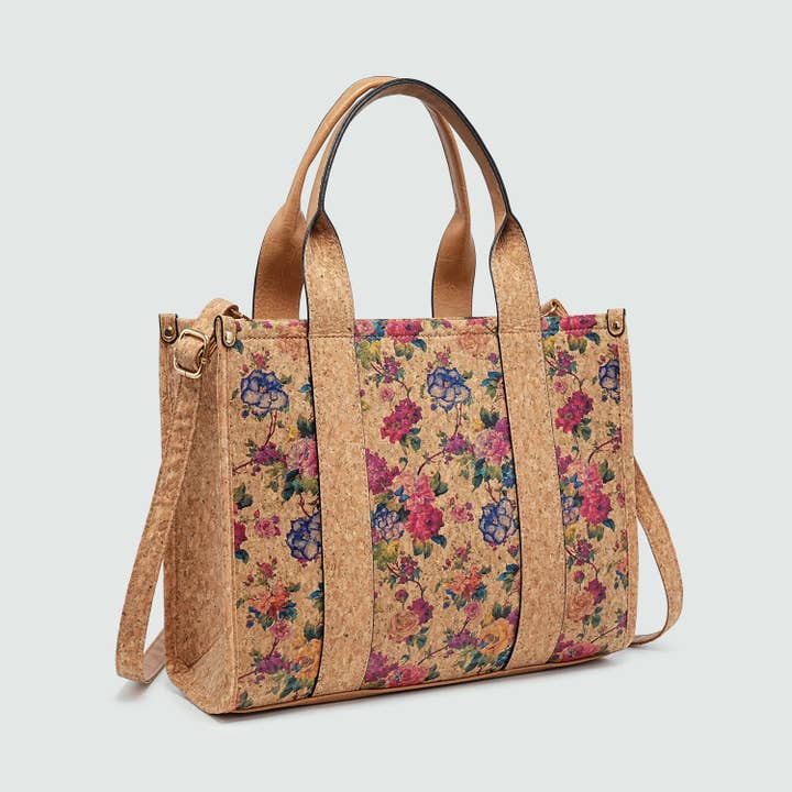 Cork Print Tote Bag # 26717 for wholesale by House of Milano