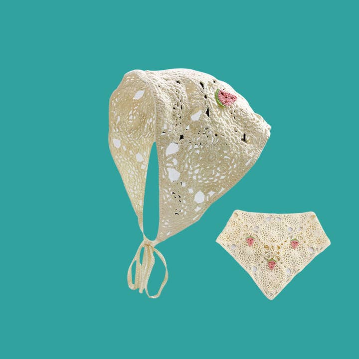 Funkyrel® Atzbranding Limited - Wholesale Haarband - Dames - Gehaakte hoofdband met fruitaccenten in wit4