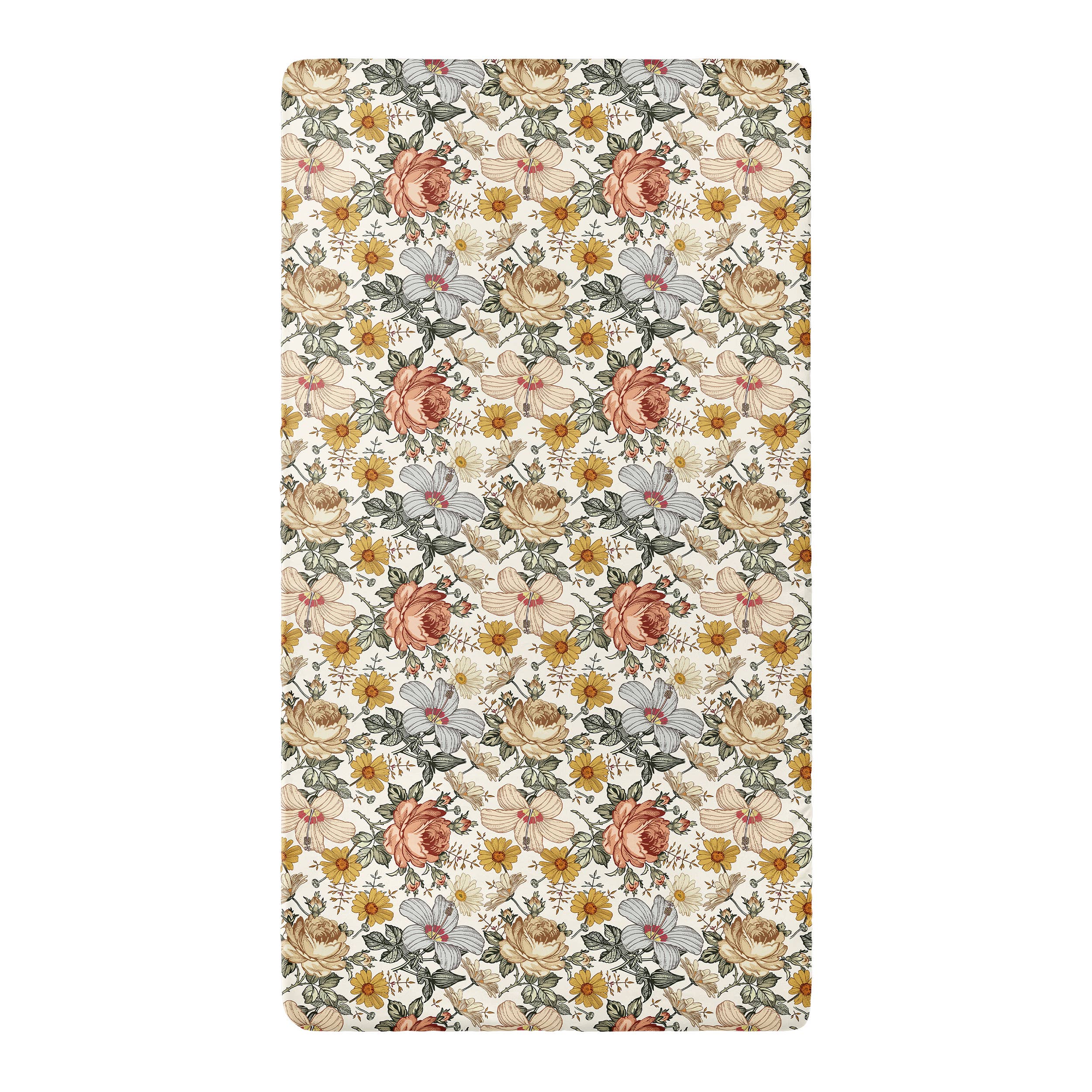 JLIKA - Wholesale Cot/Crib Sheets - Crib Sheets 100% Cotton Vintage floral2