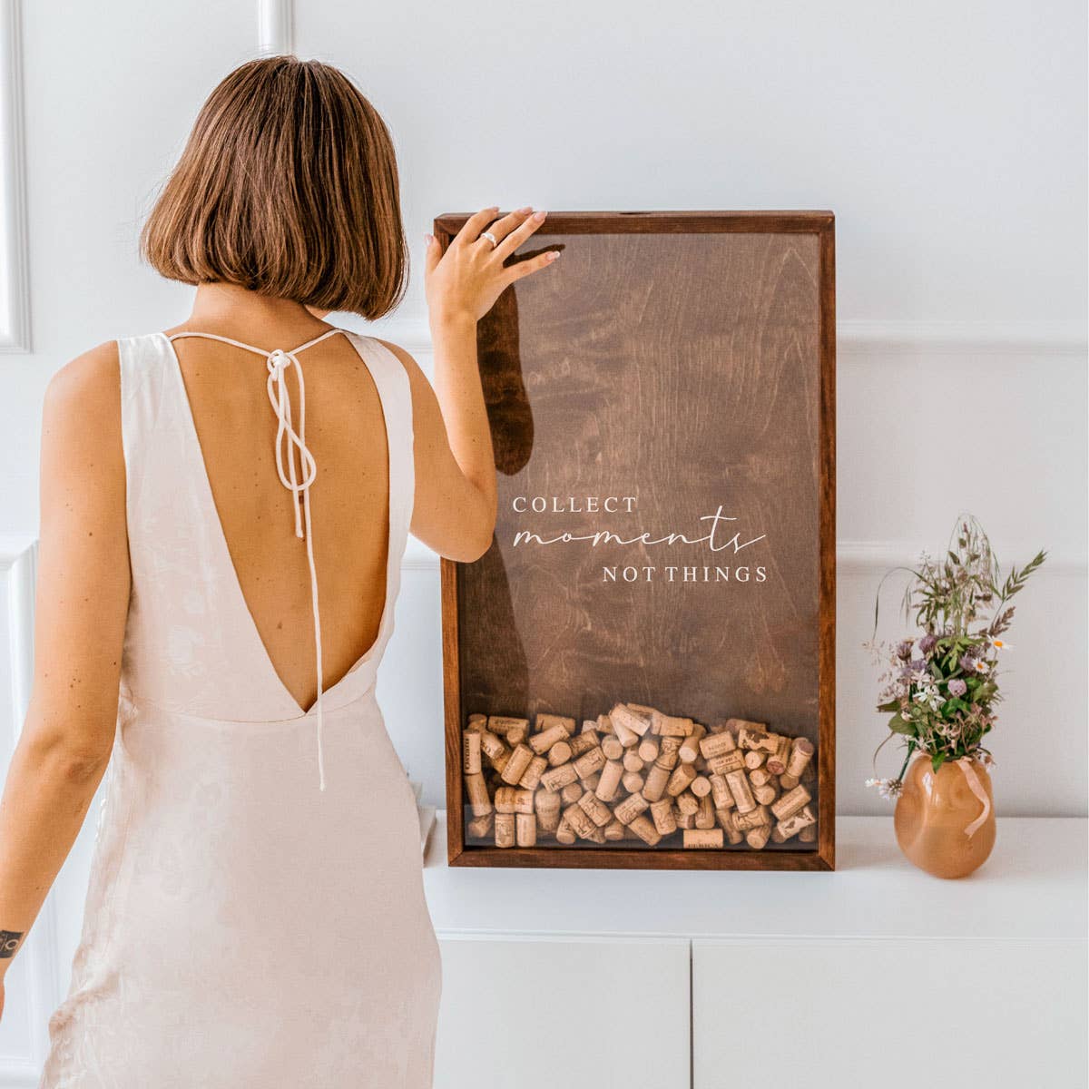 The Corkbox Company - Wholesale Decorative Box - Wine Decor, Wine Cork Box “Collect Moments Not Things"6