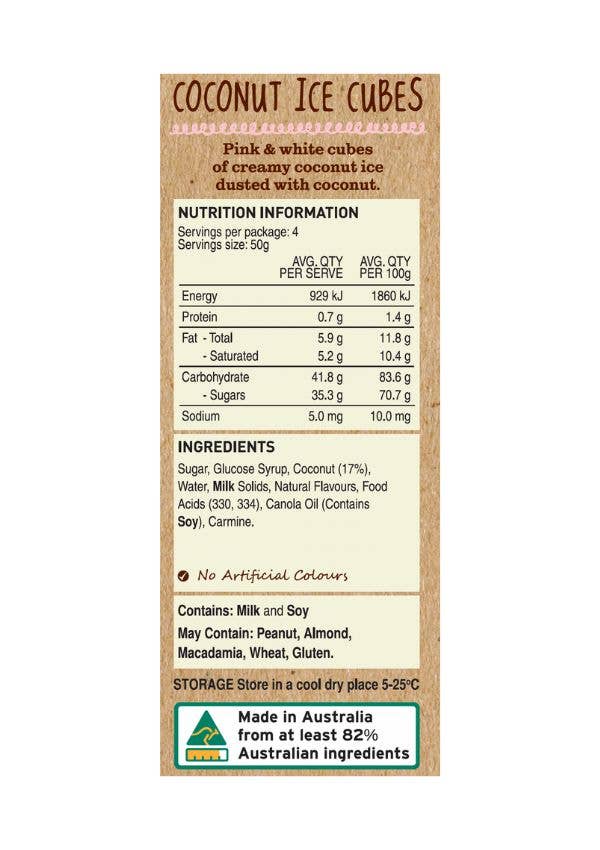 Kellys Candy Co. - Wholesale Boiled sweets - Coconut Ice Cubes - Bulk 3kg1