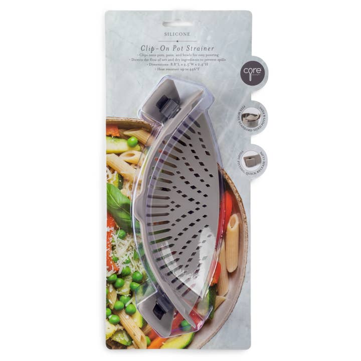 Core Home - Wholesale Kitchen Tool/Gadget - Silicone Clip-On Pot Strainer - Moonstone4