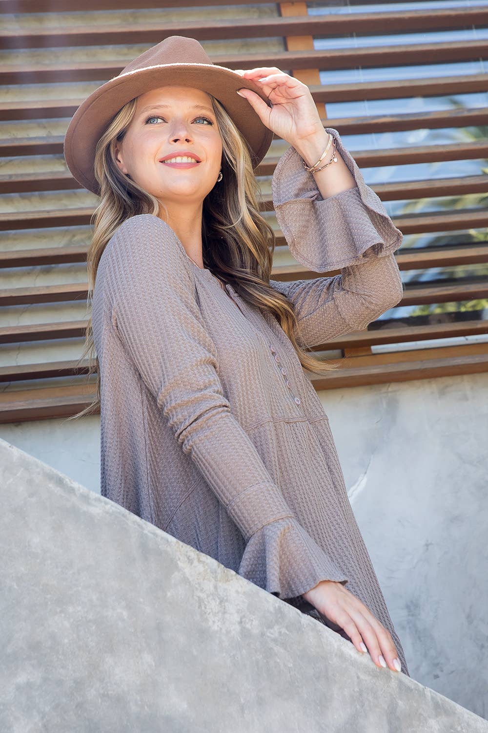 Sweet Lovely by Jen - Wholesale Tunic - Women's - SW275 - Waffle Knit Flare Top64