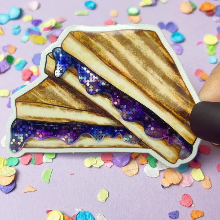 Jelly Sandwich Vinyl Sticker (Galaxy Yums) for wholesale by A Little Spark