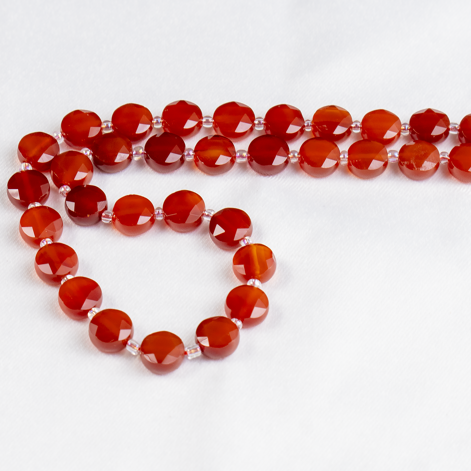Soothing Crystals Beads - Wholesale Beads - Heishi Disc Beads | Red Onyx | Flat Crystal Beads8