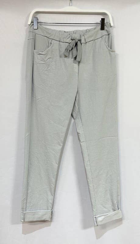 VENTI6 – Großhandel Hose – Damen – SOLIDE KNITTERFALTEN-JOGGER MIT KORDELZUG (50060)31