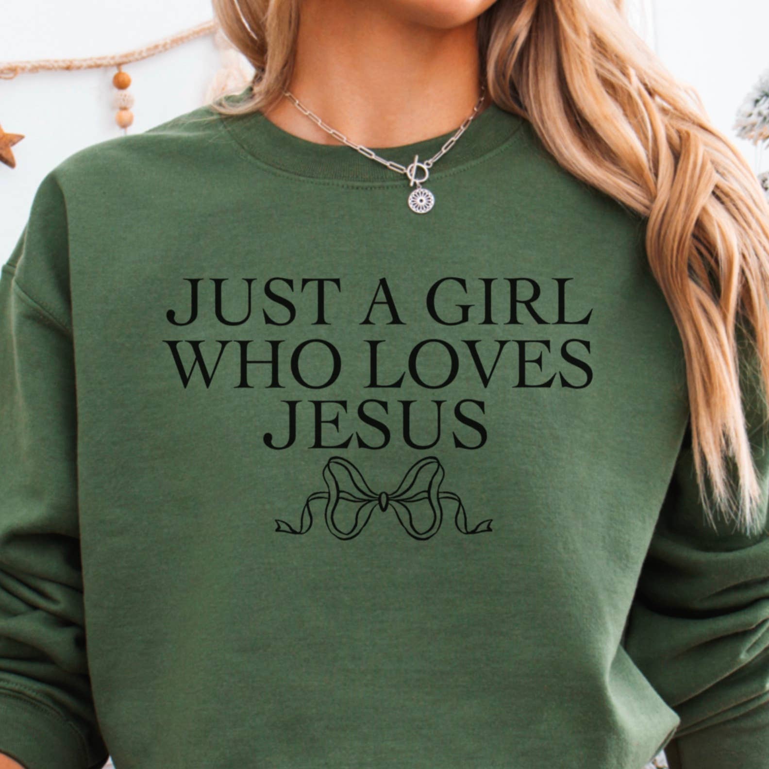 Shoppe SHC - Vente Sweat-shirt à imprimés – femme - Coquette Juste Une Fille Qui Aime Jésus | Sweat-shirt Chrétien13