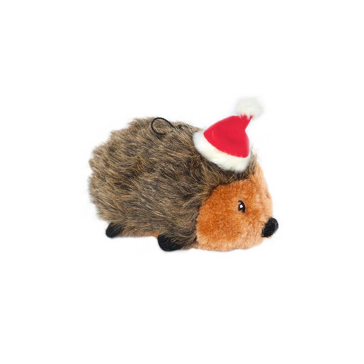 ZippyPaws - Wholesale Pet Plush Toy - Dog - Holiday Hedgehog - Christmas Dog Toy