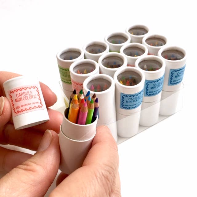 BCmini - Wholesale Colored Pencil - 21602 12 sets of 12 mini pencils in mini paper tube-1237