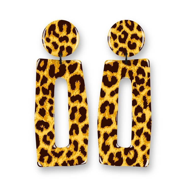 King Leo Rectangle Earrings for wholesale by Thierry JOO