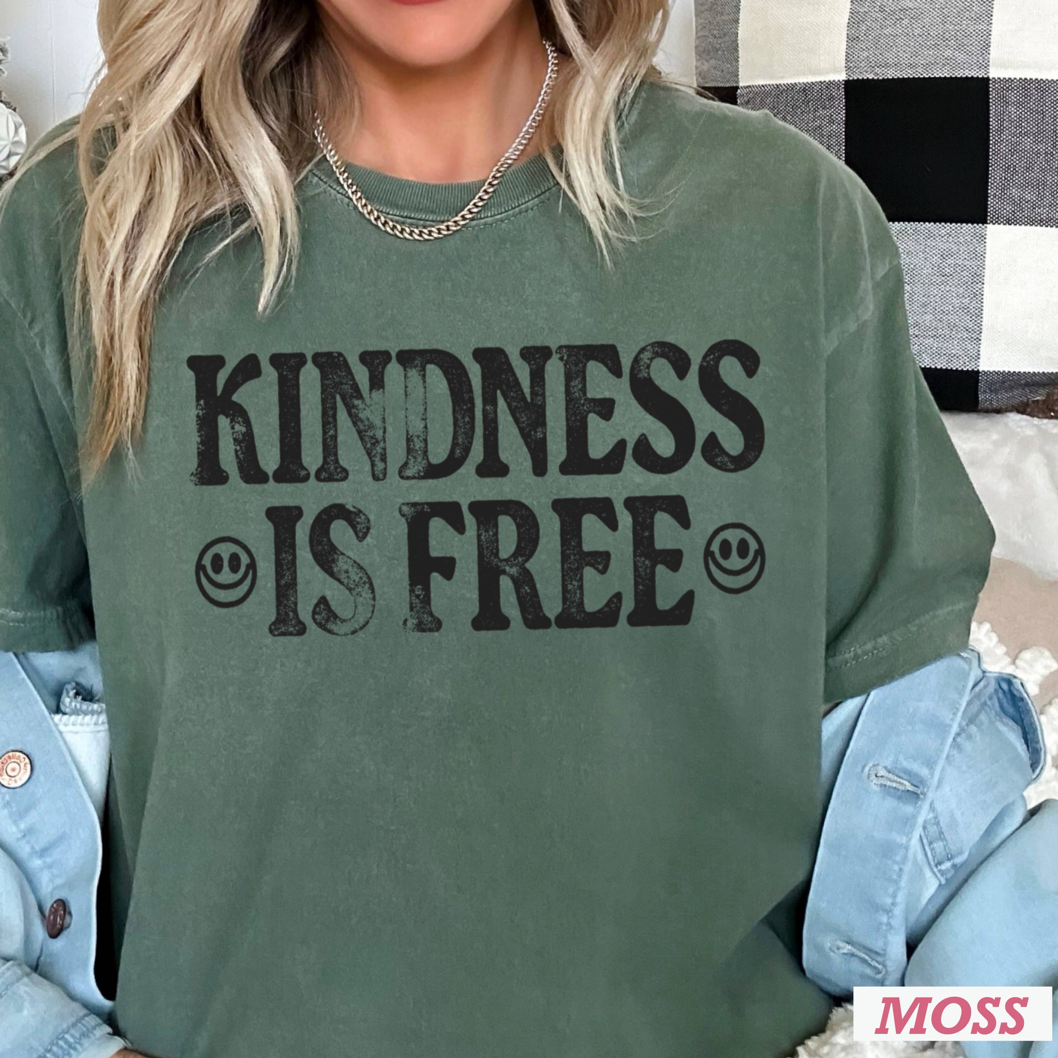Shoppe SHC - Wholesale Screen Printed T-Shirt - Women's - Kindness Is Free Comfort Color Screen Print Graphic Tee5