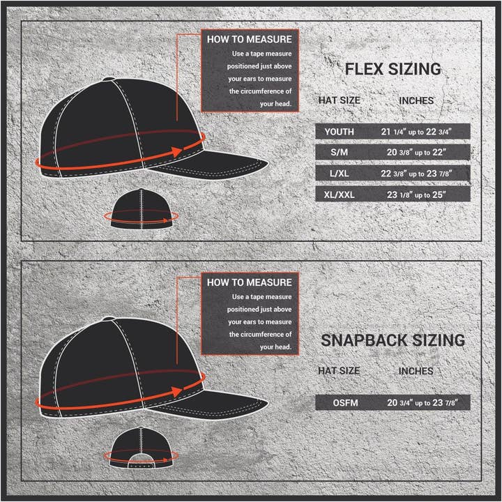 Rak•Adx Hunting Apparel - Wholesale Flat Brim Cap - Men's - Hunter Orange Flex Hat